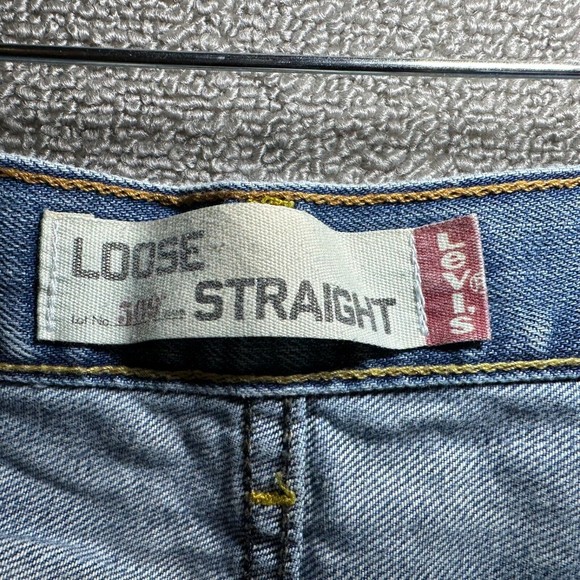 Mens Levi's 569 jeans 38 x 30 - Loose Straight Blue Denim Medium Wash Relax Fit - Picture 4 of 9